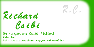 richard csibi business card