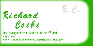 richard csibi business card